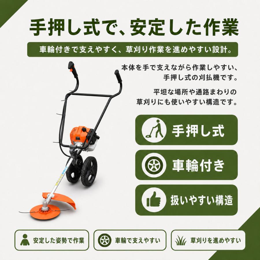 2026年完売 手押し式エンジン草刈機 ノウキナビプラス ST430H エンジン
