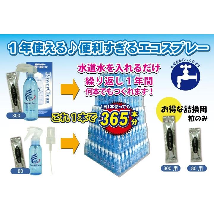 あすつく パワークリーン 300ml Ag+ 使い切りじゃない水道水で繰り返し