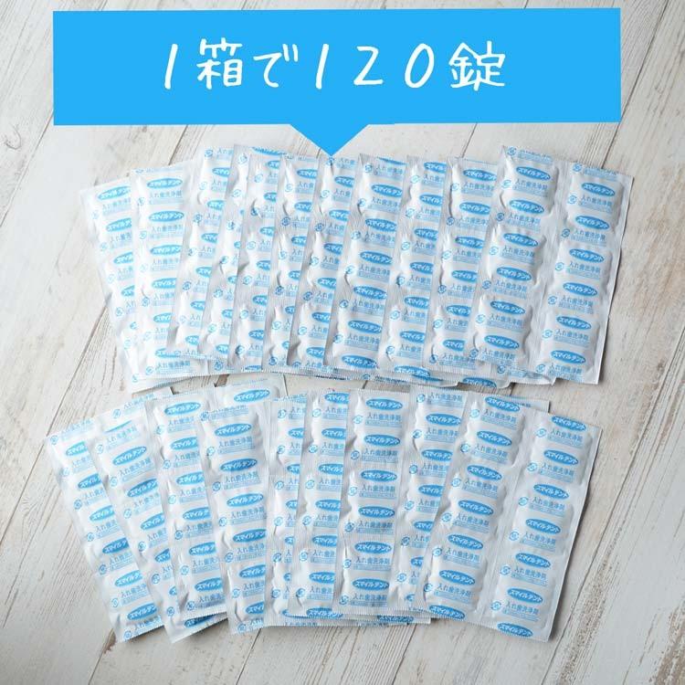 入れ歯洗浄剤 スマイルデント プラス 120錠入×1箱 歯科医院専門 除菌
