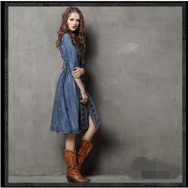 デニムワンピース コーデ 40代 民族風 5部袖 刺繍 ボヘミアンワンピース レトロ オリジナル チャイナ 綿 ドレス デニムスカート ドレスワンピース 50代 pr04nv7 004 Selfy 通販 Yahoo ショッピング