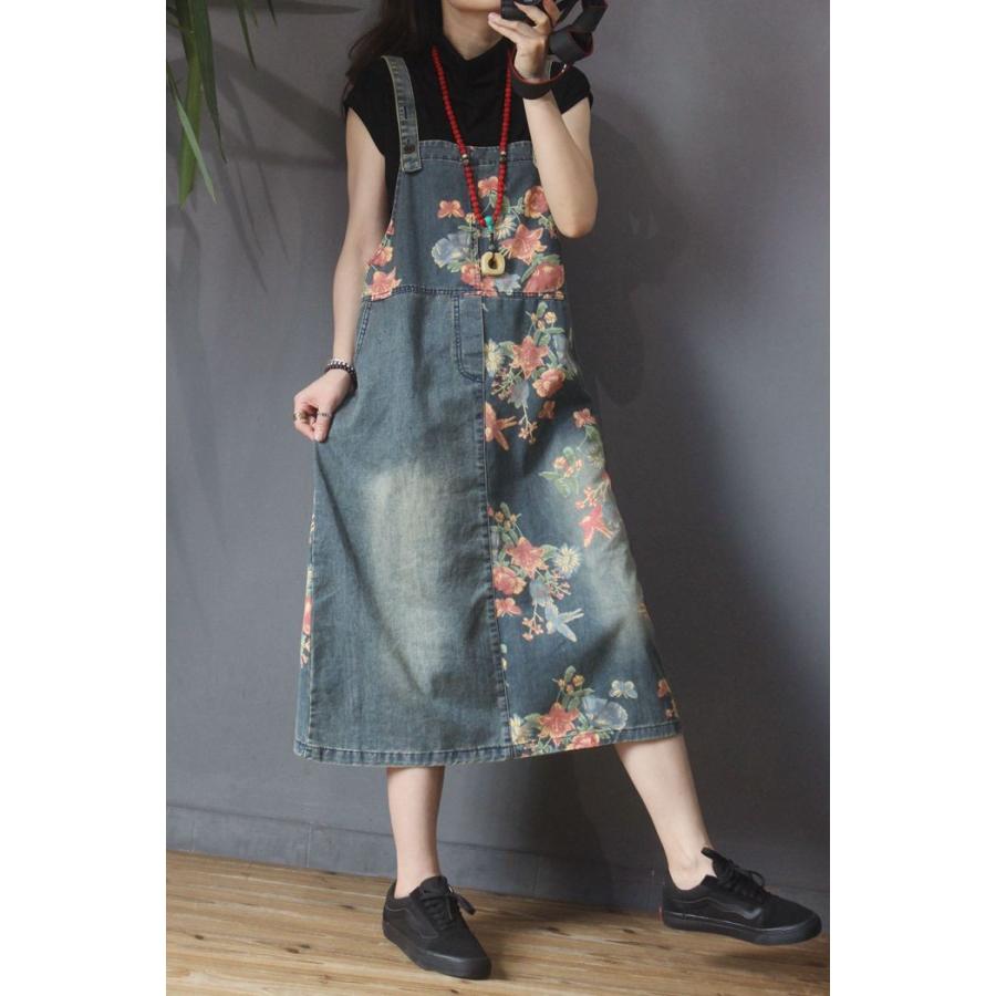 デニムワンピース コーデ 40代 民族風 ノースリーブ 刺繍 ボヘミアンワンピース レトロ オリジナル チャイナ 綿 ドレス デニムスカート ドレスワンピース 50代 pr04nv7174 Selfy 通販 Yahoo ショッピング