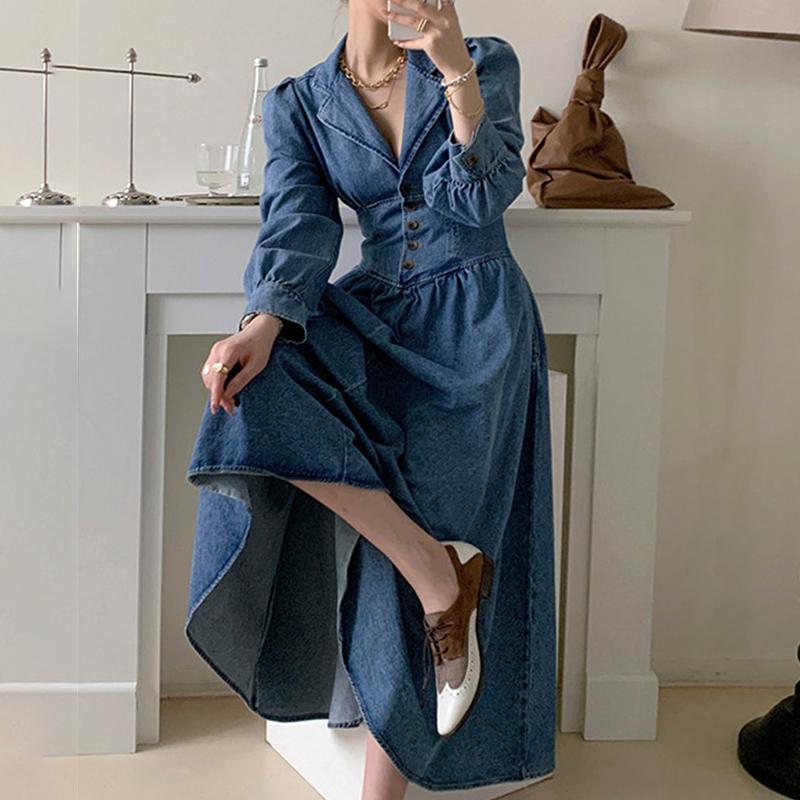 デニムワンピース コーデ 40代 50代 ガウンワンピース 民族 ウエストベルト 長袖 チャイナ シャツワンピース ロング トレンチコート レディース 春 40代 2103pr04ys 001 Selfy 通販 Yahoo ショッピング
