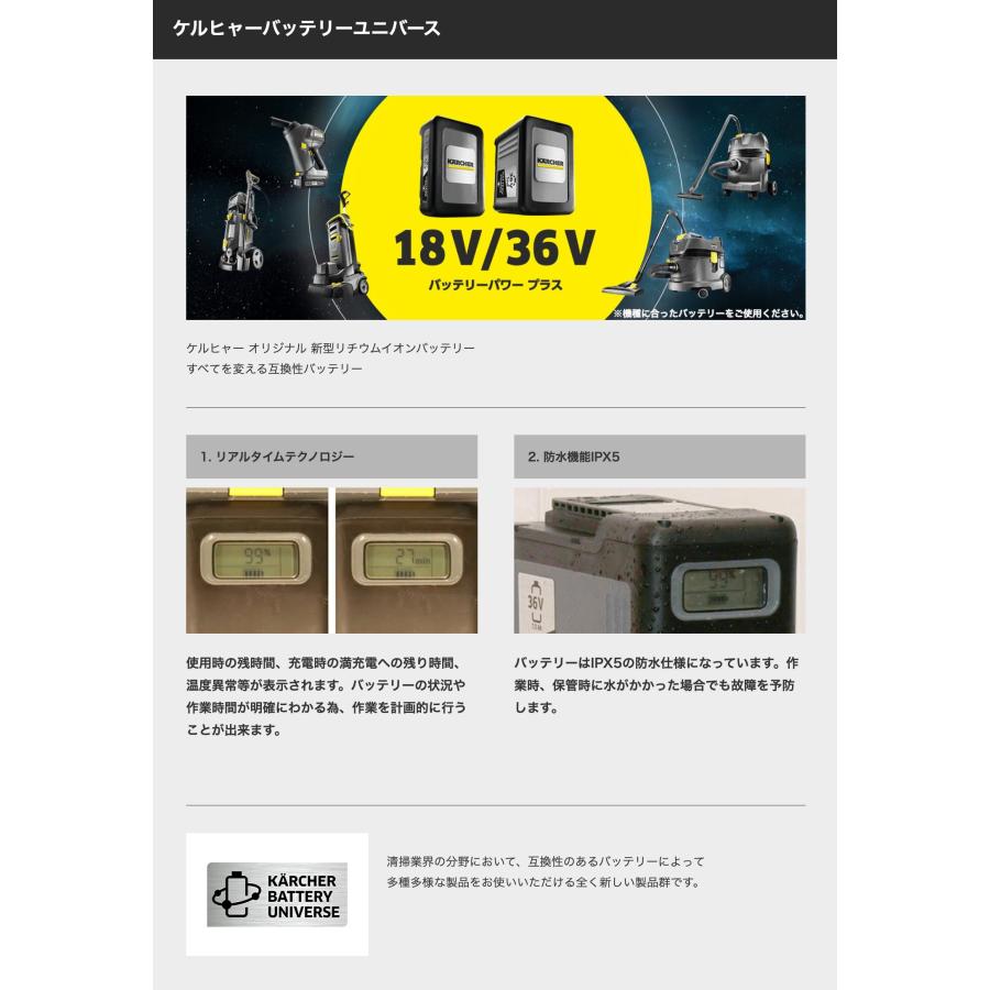 【美品】ケルヒャー 業務用手押し式床洗浄機 急速充電器 バッテリー2コセット 美品】ケルヒャー 業務用手押し式床洗浄機 急速充電器 バッテリー2コセット