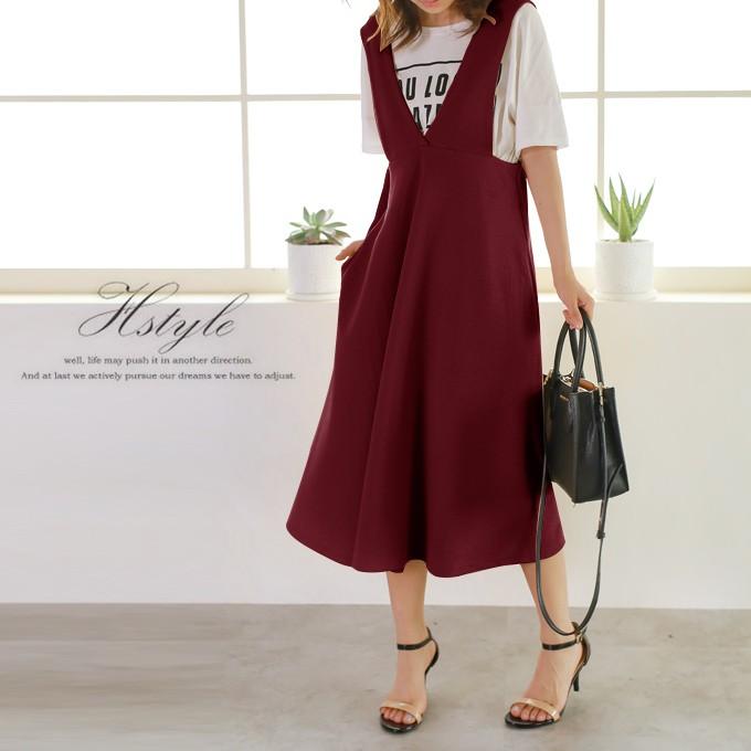 サロペット ワンピース シルエット カジュアル 大人コーデ 体型カバー