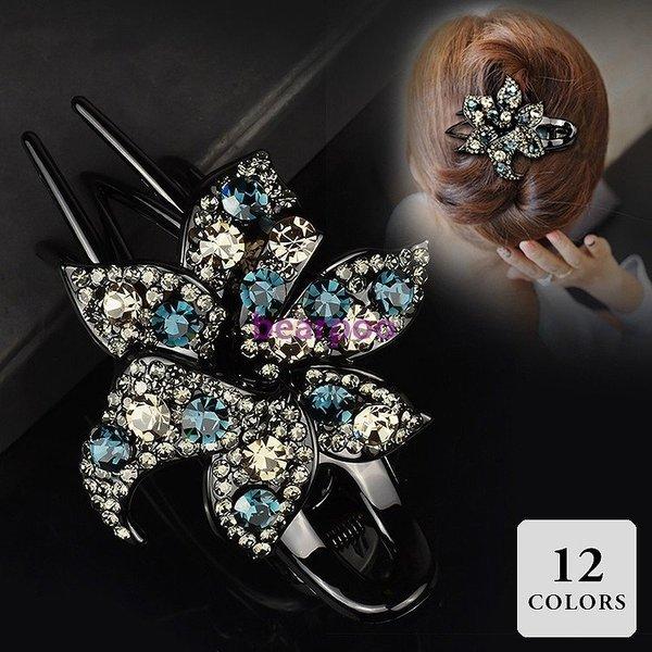 楽天1位 ヘアクリップ 髪飾り ヘアアクセサリー ヘアアレンジ まとめ髪 髪留め 可愛い キラキラ ビジュー かんざし 簪 ラインストーン 花 浴衣へア 結婚式 Acc63 送料無料 Turningheadskennel Com