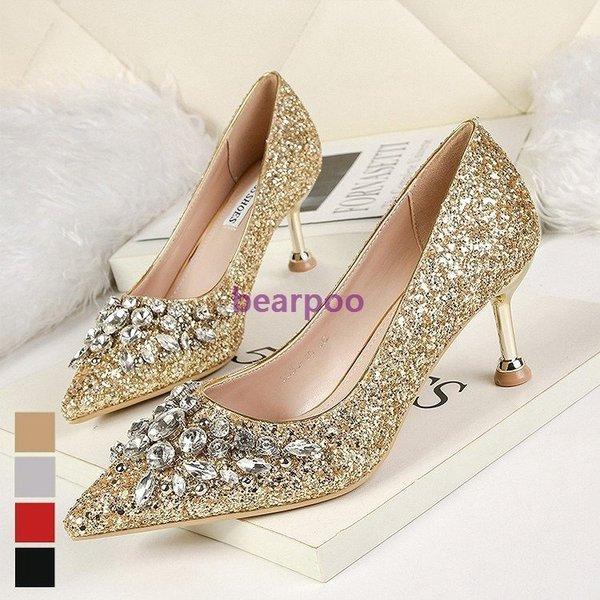 ホット販売特別なオファー パンプス サンダル お呼ばれ 結婚式 パーティー 靴 シューズ レディース ローヒール ゴールド シルバー ブラック レッド 二次会 ラメ グリッター 美脚 Zas81 激安オンライン販売 Www Superavila Com