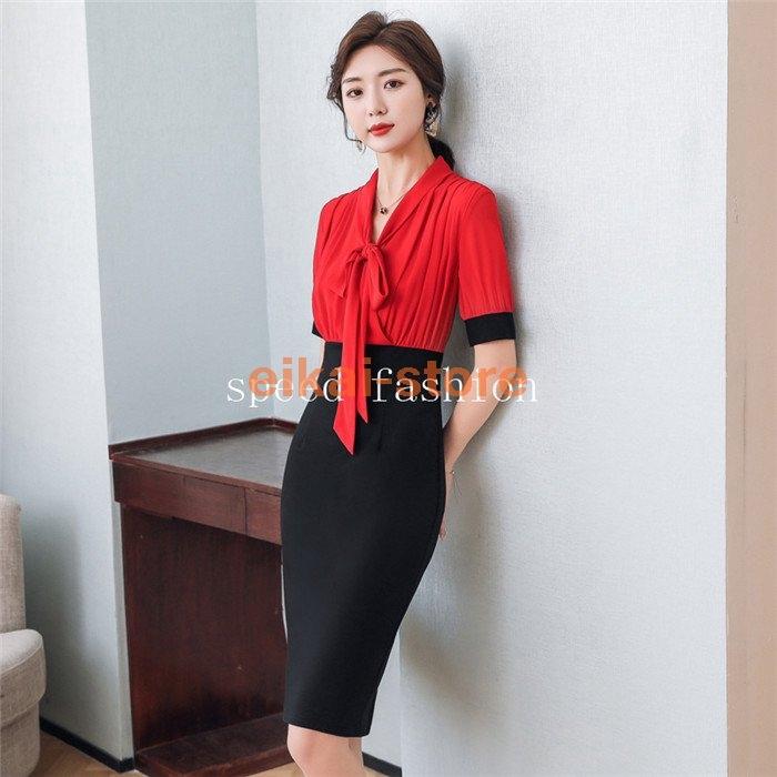 最安値で ファッション フォーマル 50代 40代 30代 レディース ワンピース 女性 Zj980 着痩せ きれいめ 切り替え 膝丈 タイトワンピース 上品 ワンピース カラー レッド Panero Shop