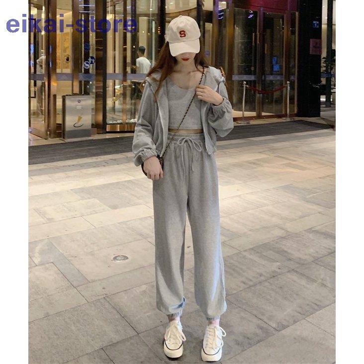 セール中の割引商品 セットアップ スウェットレディース 上下 ジャージ 大きいサイズ 3点セット クロップドトップス スポーツウェア トレーニングウェア オンライン格安特売 Www Superavila Com