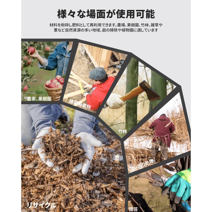 Kareyou ☆即納☆ ウッドチッパー 粉砕機 エンジン式 最大75mm 7.5馬力