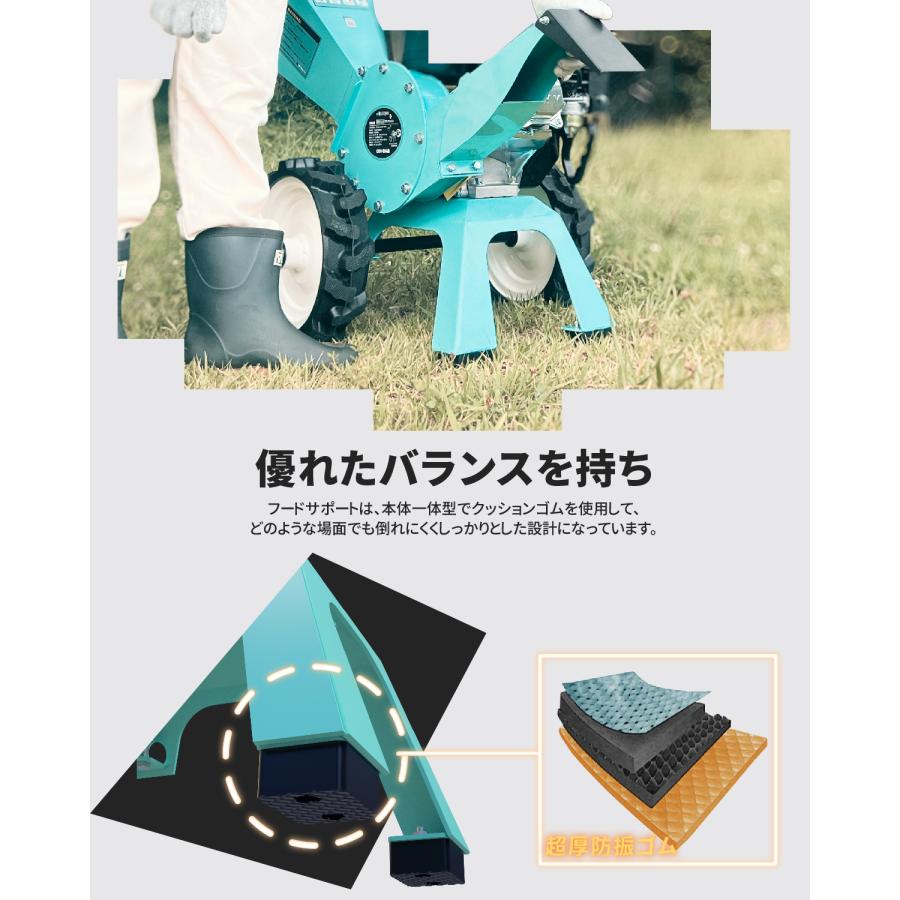 Kareyou ☆即納☆ ウッドチッパー 粉砕機 エンジン式 最大75mm 7.5馬力