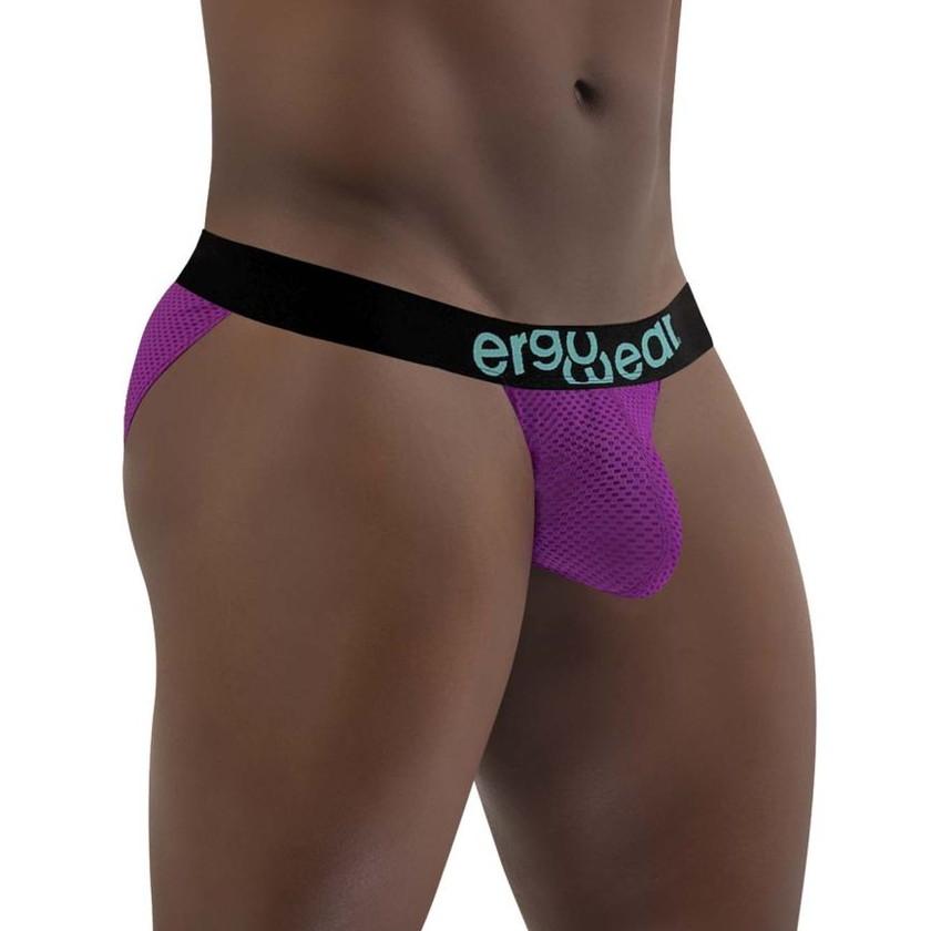 メンズビキニ ブリーフ Ergowear/エルゴウェア MAX Bikini Color Purple メッシュ　通気性 速乾 吸湿 ハイカットレッグ ローライズ｜kargiemargie｜03