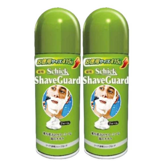 大容量 Schick シック 薬用 シェーブガード お徳用 415g × 2本 shave guard ひげ剃り 髭剃り シェービングフォーム