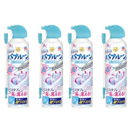 アース製薬 らくハピ くるくるバブルーン お風呂まるごと 360ml 4個セット の商品画像