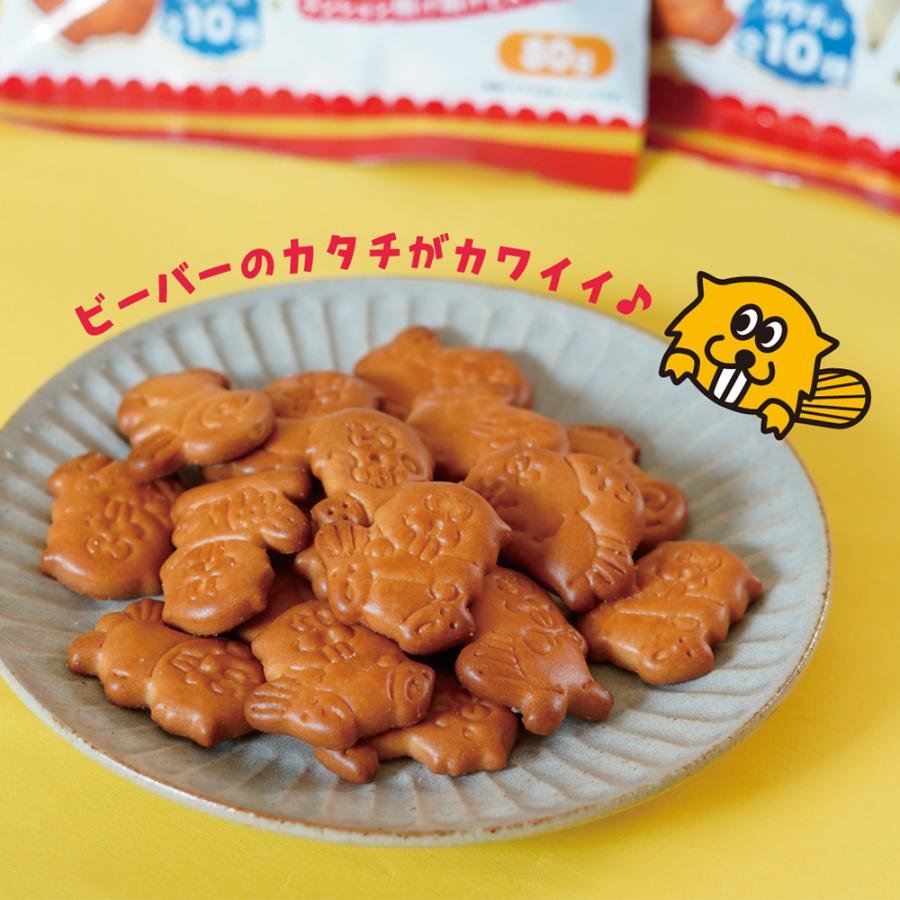 hokka（ホッカ） 北陸製菓 ビーバー ぶち揚げビスケット 80g ×10袋