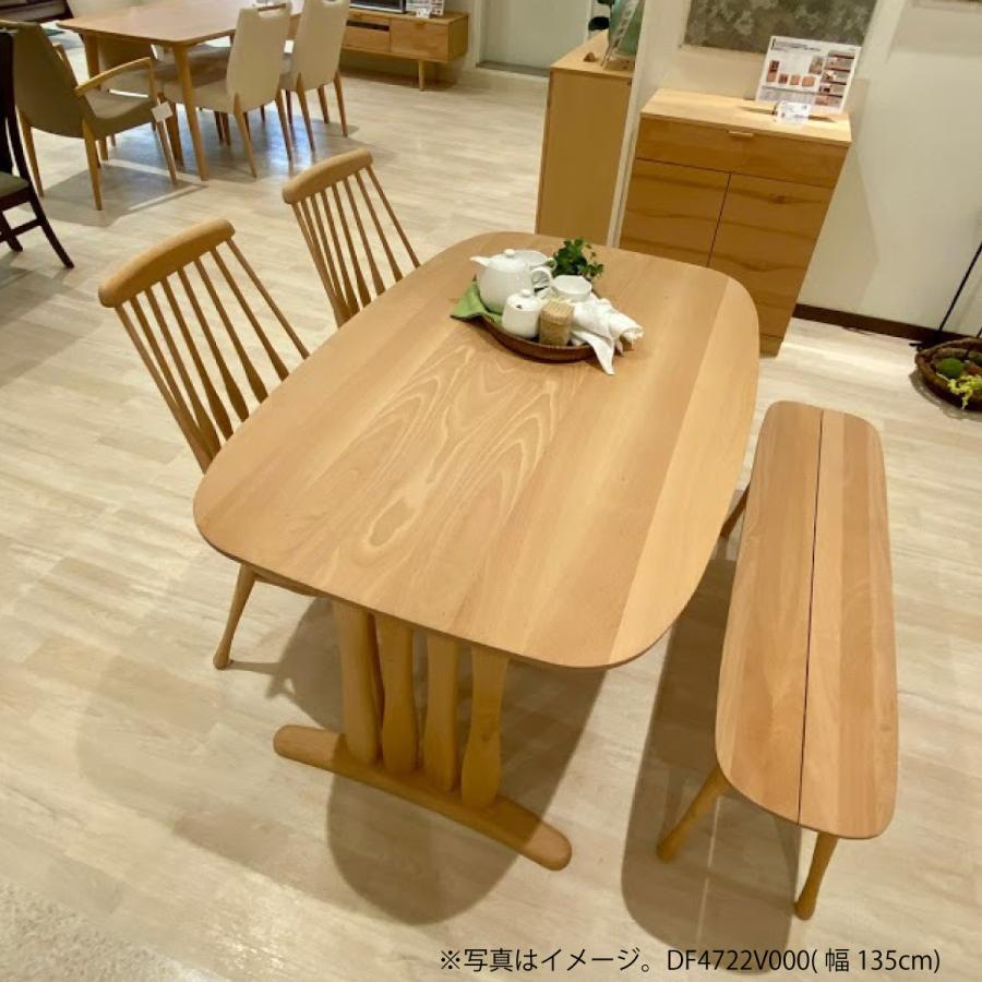 カリモク家具 ダイニングテーブル2人用 でも ゆったり カリモク 食堂テーブル 4人 DF5702 幅165cm オーク積層 無垢 材 2本脚 三味胴型 おしゃれ シンプル 国産｜karimokutokuyaku｜15