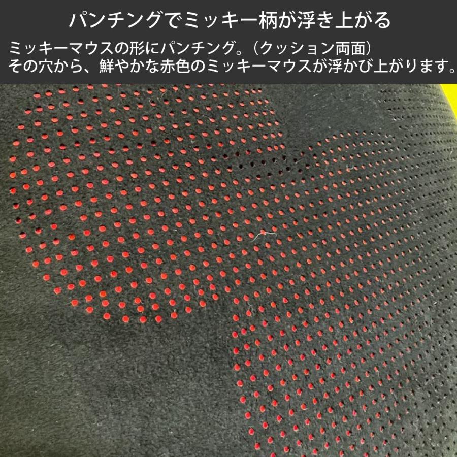 カリモク ディズニー ミッキー クッション K35001BR ラムース ブラック 高級スエード調人工皮革｜karimokutokuyaku｜02
