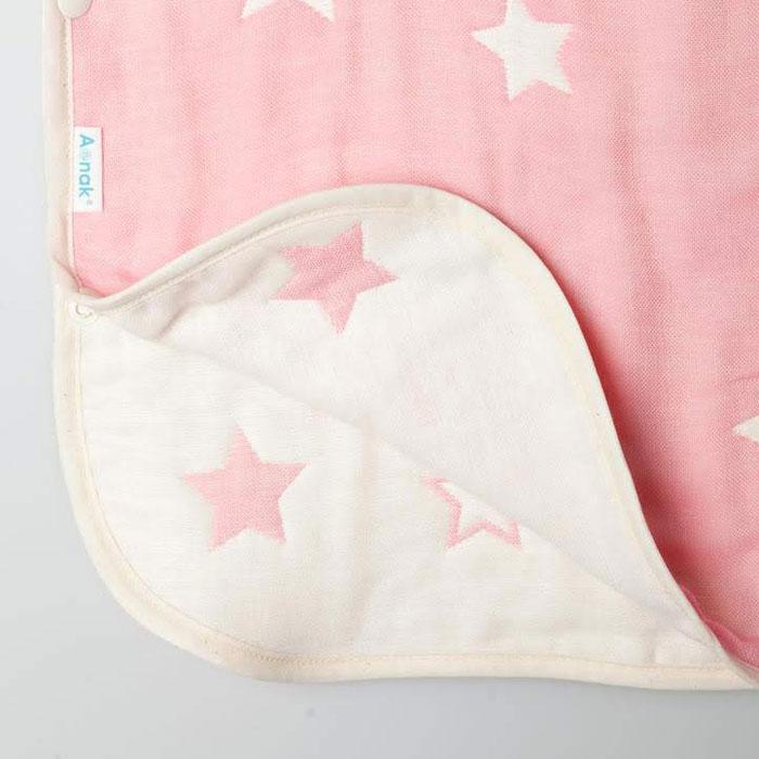 名前入れ　出産祝い　スリーパー　おくるみ　名前刺繍　名入れ　プレゼント　ギフト　名前入り 出産祝い 6層ガーゼスリーパー ジャガード織 星柄 | 名入れギフトKARIN | 04