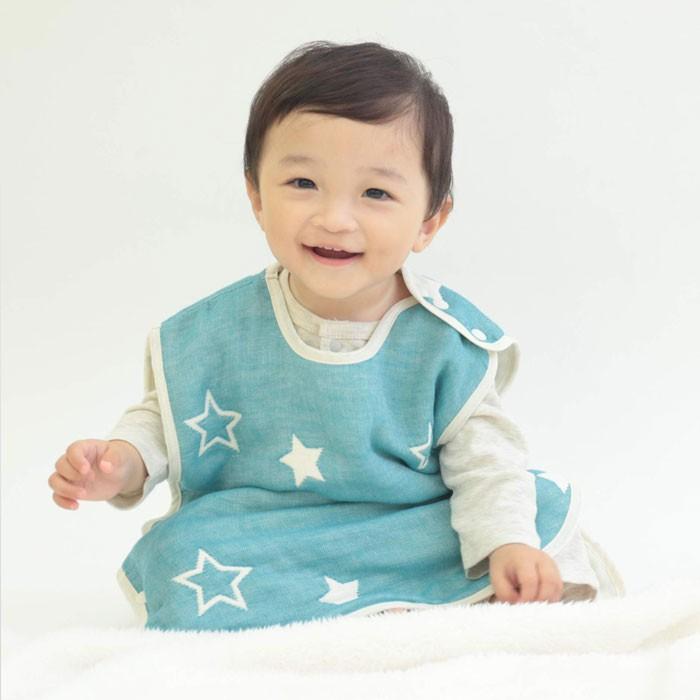 名前入れ　出産祝い　スリーパー　おくるみ　名前刺繍　名入れ　プレゼント　ギフト　名前入り 出産祝い 6層ガーゼスリーパー ジャガード織 星柄 | 名入れギフトKARIN | 05