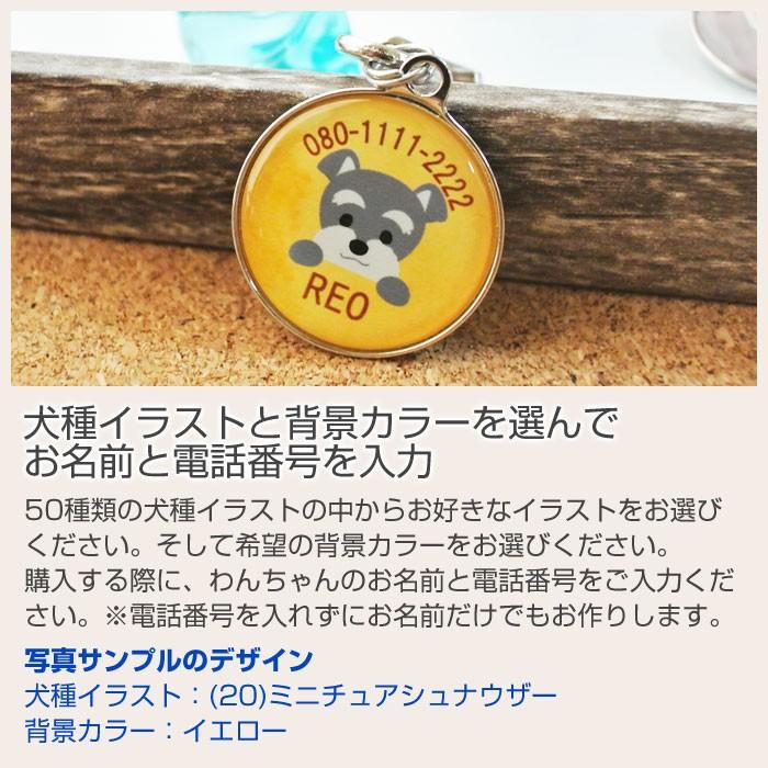 名入れギフトKARIN オーダーメイド犬種イラスト入り迷子札 ネームタグ
