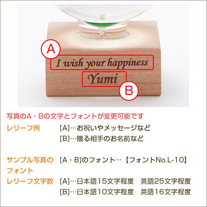 温度計　ガリレオ温度計　誕生日プレゼント　新築祝い　名入れ　プレゼント　ギフト　名入れ ガラスフロート温度計 ドーム型 Laser | 名入れギフトKARIN | 10