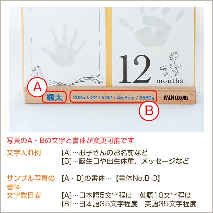 手形　台紙　スタンプ　手形キット　プレゼント　ギフト　出産祝い　赤ちゃん　記念品　月齢カード おててカードキット スタンドに名入れ UV | 名入れギフトKARIN | 16