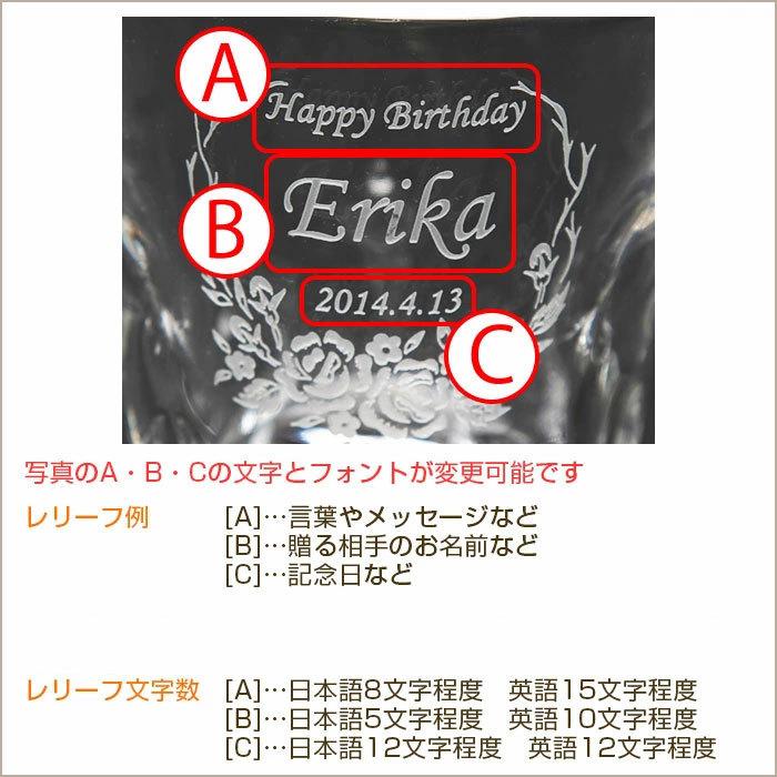 焼酎グラス　ロックグラス　名入れ　プレゼント　ギフト　焼酎グラス えくぼオンザロック フラワーズ | 東洋佐々木ガラス | 09