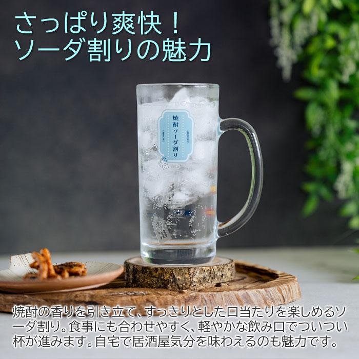 ジョッキ　グラス　ソーダ割りジョッキ　名入れ　プレゼント　ギフト　名入れ 焼酎ソーダ割りジョッキ ソーダくん 435ml  目安付き　誕生日　退職祝い | 名入れギフトKARIN | 05