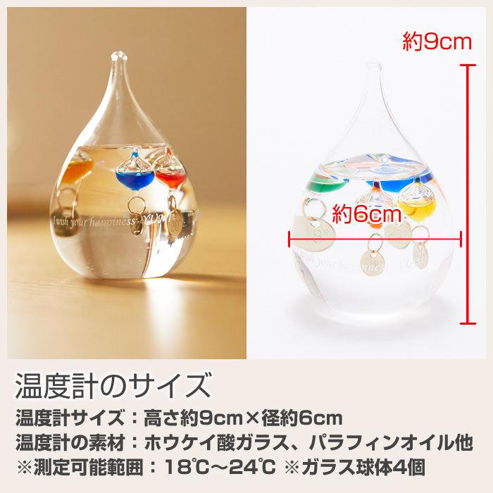 温度計　ガリレオ温度計　名入れ　プレゼント　ギフト　ガラスフロート名入れ温度計 | 名入れギフトKARIN | 09