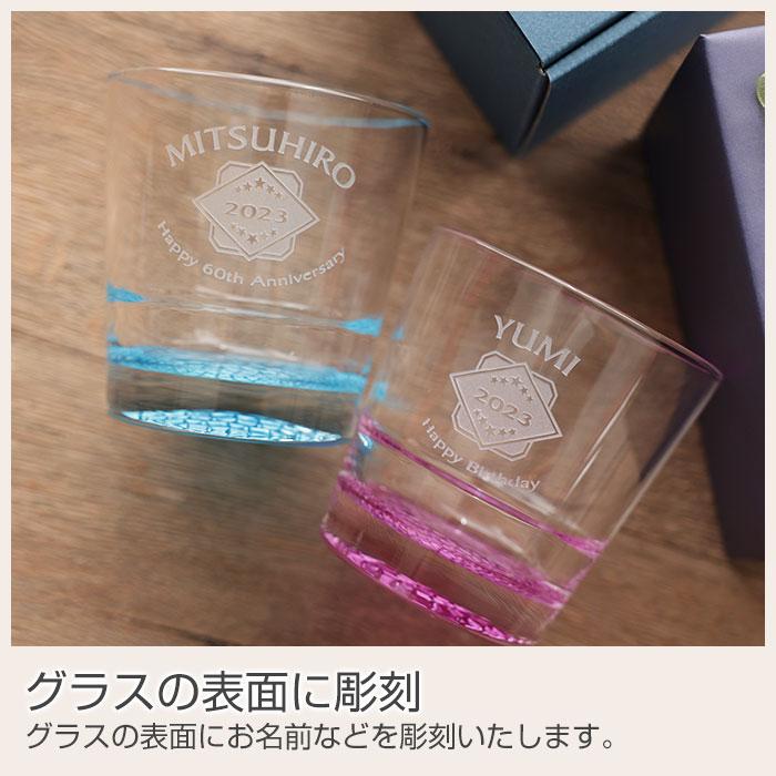 グラス　名入れ　プレゼント　ギフト　ロックグラス　ウイスキーグラス　名入れグラス　VIDIVI　モザイコ ボトムカラー ダブルオールドファッション　誕生日 | 名入れギフトKARIN | 15