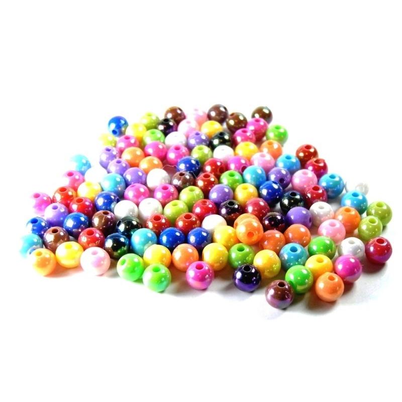 デコパーツ カラフルビーズ 6mm アソート15個セット 穴あり pbs002ジャンブルスタイル 通販 Yahoo!ショッピング