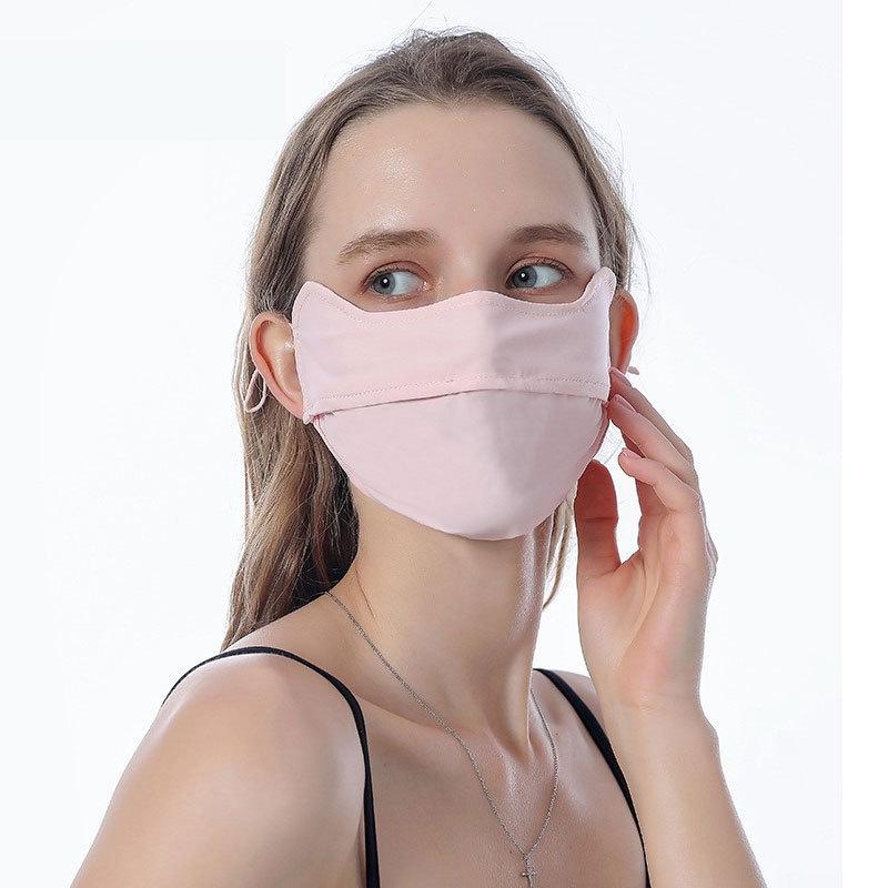 冷感マスク 目元までカバー UVカット 鼻穴付き クールマスク 洗える 紫外線対策 夏用 メンズ レディース　夏 ネコポス送料無料 |  | 14