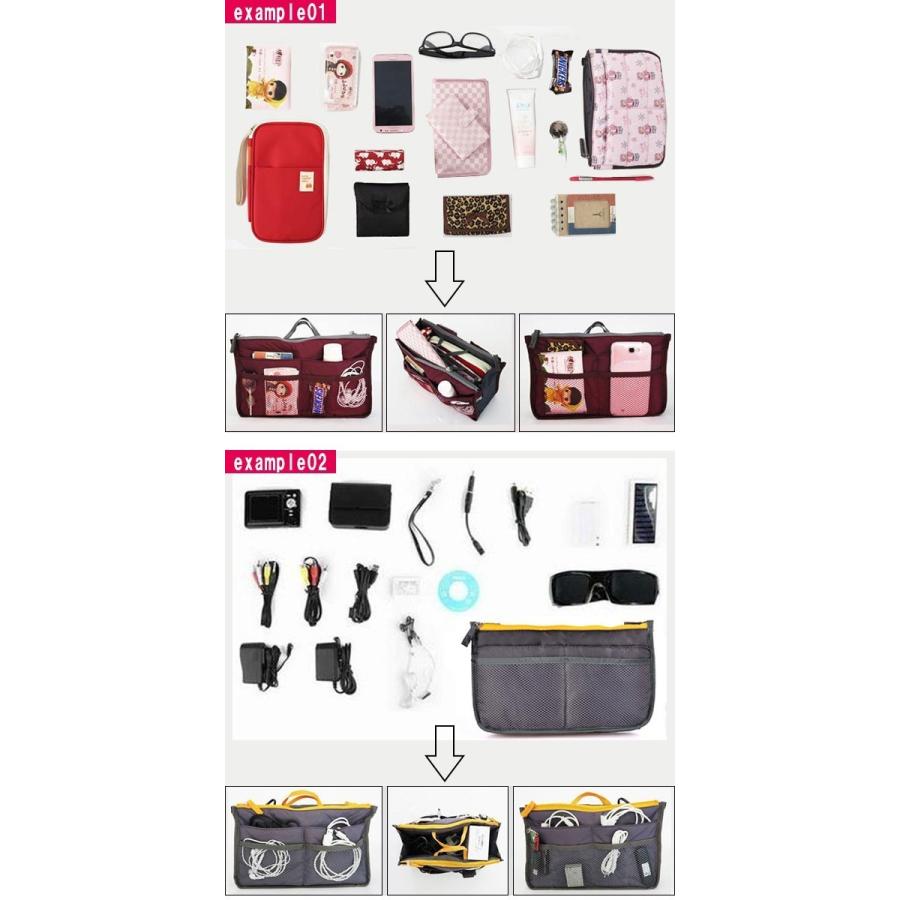 バッグインバッグトートバッグインナーバッグ トラベル用収納バッグ 旅行用グッズレディースミニバッグかばんの中に 翌日配達対応 |  | 15