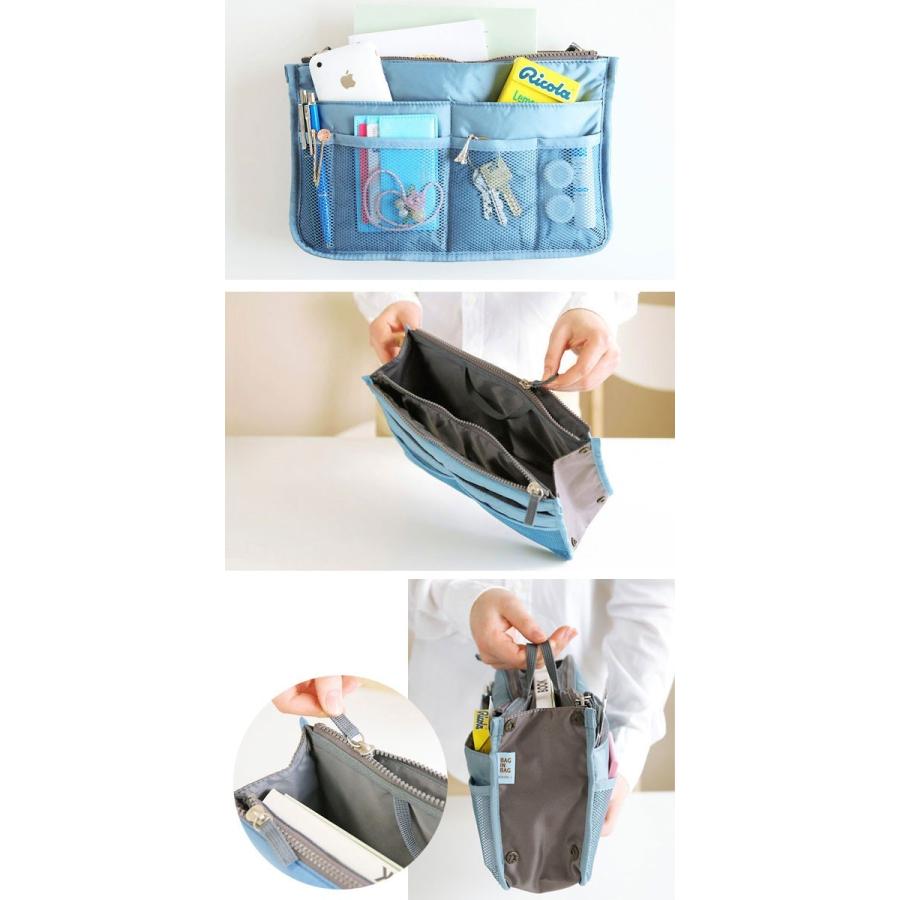 バッグインバッグトートバッグインナーバッグ トラベル用収納バッグ 旅行用グッズレディースミニバッグかばんの中に 翌日配達対応 |  | 09