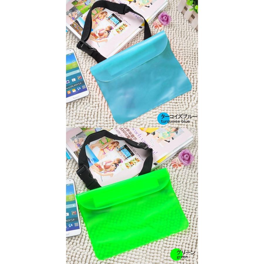 防水ウエストポーチ 完全防水ウエストバッグ 防水ケース アウトドア 海水浴 プール 夏の新生活　ネコポス送料無料 |  | 12