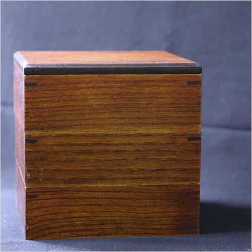 木製3段 三段重箱 5,5寸 約16.5cm 茶 間仕切り3種付き 3〜4人用 送料無料｜karinhonpo2951｜03