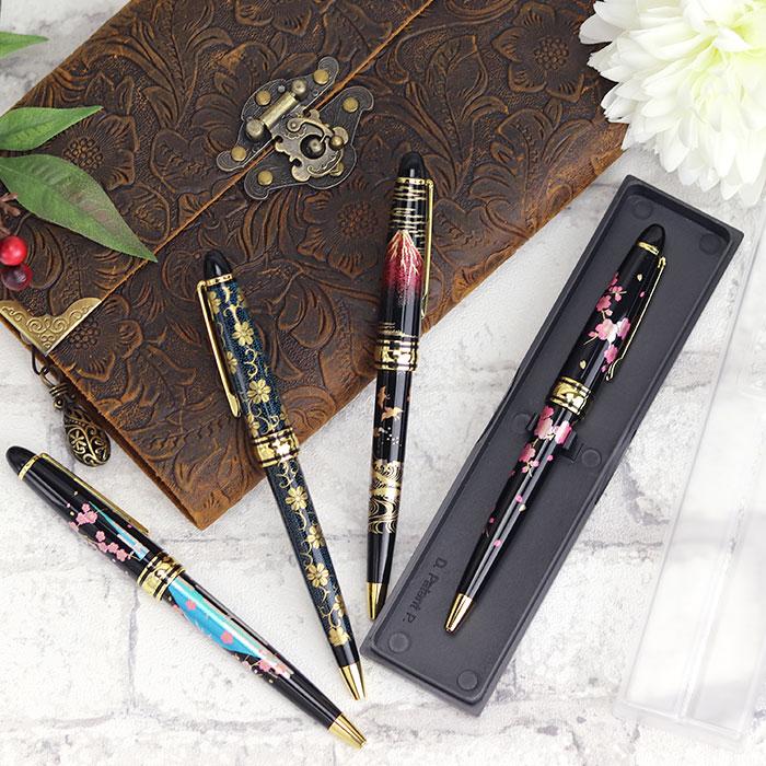 ボールペン ギフト 漆芸ボールペン 桜 赤富士 鉄仙唐草 富士にさくら 全4種 国内加工 箱入り So 098 曲げわっぱ弁当箱の漆器かりん本舗 通販 Yahoo ショッピング
