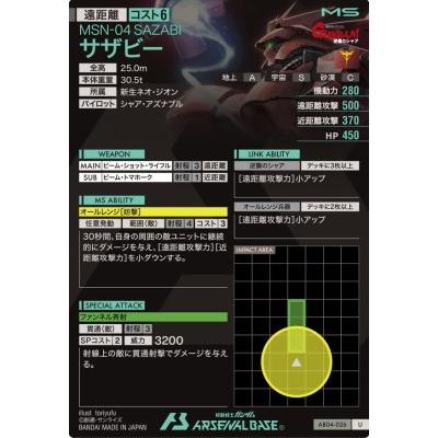 機動戦士ガンダム アーセナルベース AB04-026 サザビー U 機動戦士ガンダム アーセナルベース AB04-026 サザビー U