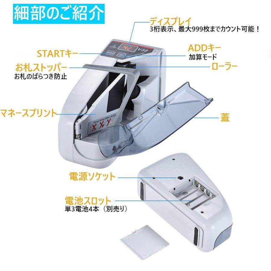 豪華 マネーカウンター Fotomus ハンディカウンター お札カウンター 携帯型 自動紙幣計数器 キャリングケース付き 日本語説明書付き 日本語 海外最新 Iniciatupyme Cl