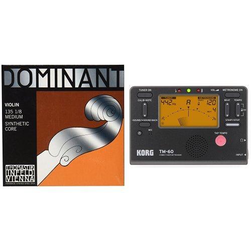 Dominant ドミナント 1/8バイオリン弦セット&チューナーセット