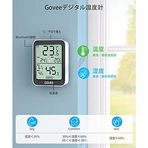 お気にいる Govee 温度計 Bluetooth 湿度計 デジタル 高精度 スマホで温湿度管理 Lcd大画面 最高最低温度計 温湿度異常通知 快適度表示 Discoversvg Com