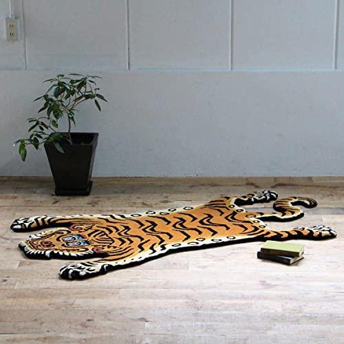チベタンタイガーラグ　ラージ　DETAIL　Tiger　Tibetan　Rug　Lサイズ　DTTR-01
