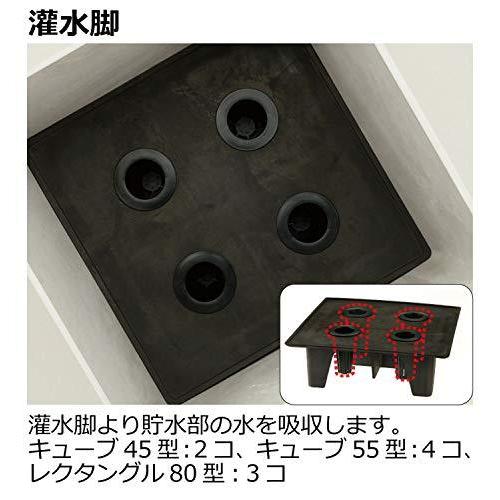 リッチェル 大型プランター 陶器風 ホワイト 45×45×45cm ラヴィーレWS キューブ 45型 底面給水機能付き 709002 