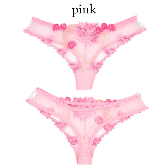 Karly Shop Tバック レディース シースルー チュール 花柄 刺繍 透ける