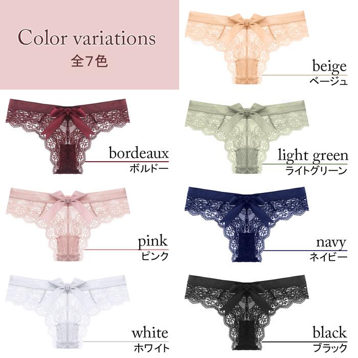 KarlyShop import レディースショーツ Tバックショーツ 総レース ブラジリアン 美尻 綺麗系 リボン パンティ 下着 タンガ 透け感 rs1935｜karlyshopimport｜12