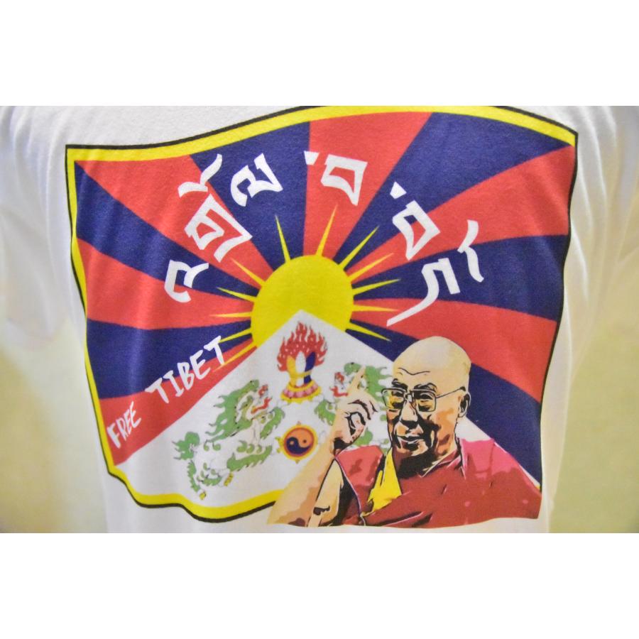ダライラマ14世猊下 フリーチベットTシャツ FREE TIBET チベット国旗