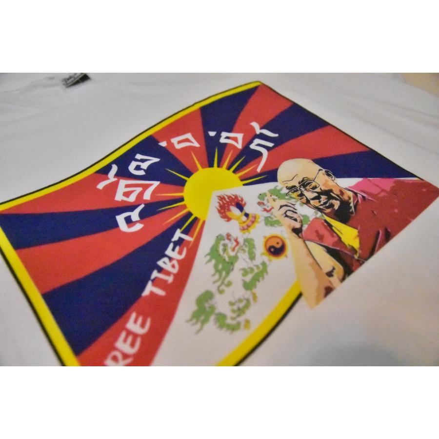 ダライラマ14世猊下　フリーチベットTシャツ　FREE TIBET　チベット国旗　DALAI LAMA｜karmabazaro1｜06