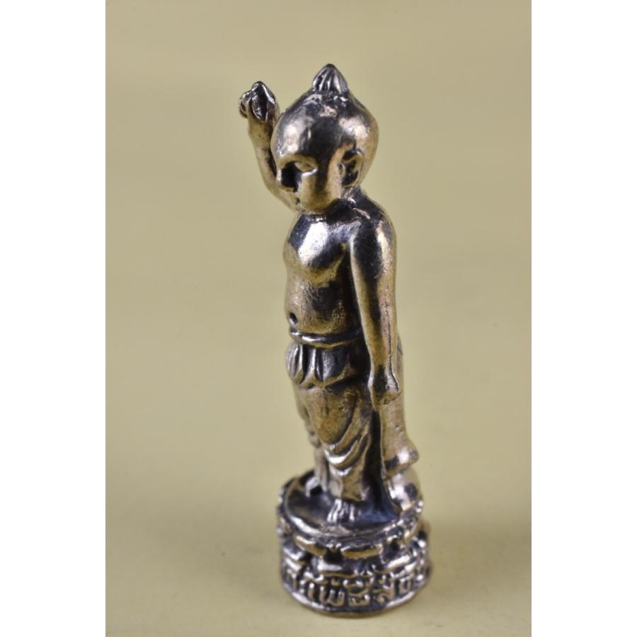 誕生仏 天上天下唯我独尊 ブッダ誕生 ミニメタル像 【送料無料】BT004