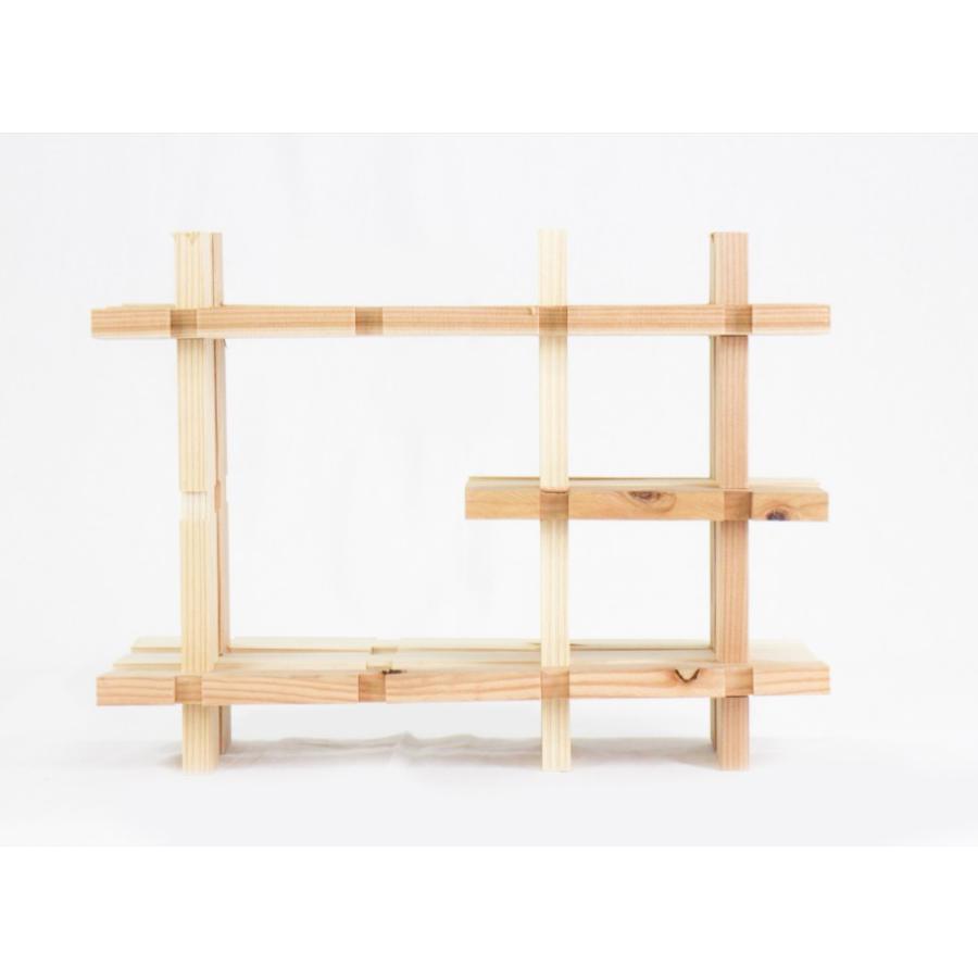 【木の組立家具・組手什ｋｕｄｅｊｕ】おもちゃ棚 |  | 03