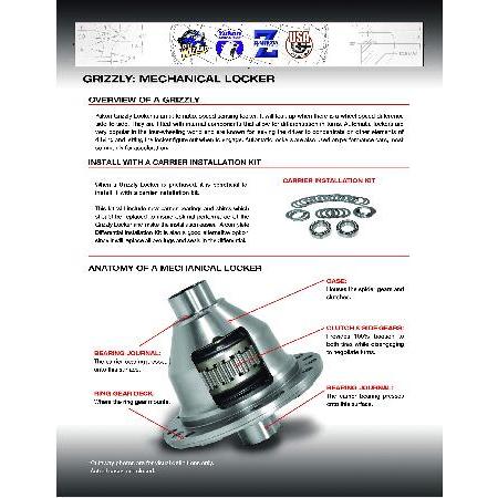 Yukon　Gear　＆　Differential　ロッカー。　Grizzly　Ratio　Spline,　Axle　Dana　4.56　Up　60　30　YGLD60-4-30　and