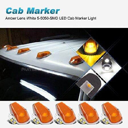 2022人気の Partsam 5pcs Top Cab Marker Roof Running Light Amber Cover Lens 15442 + 5X 5050 T10 194 LED Bulbs Compatible with Ford F-150 F-250 F-350 1973-1997 F S
